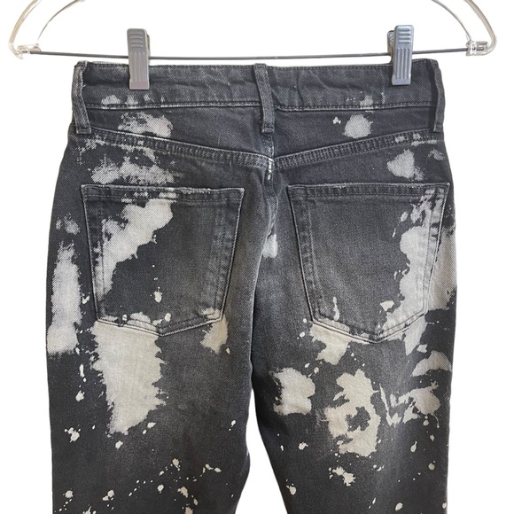 Zara Bleached Jeans Distressed Denim Gray Slim Fit Mid Rise US 2 - Picture 9 of 11